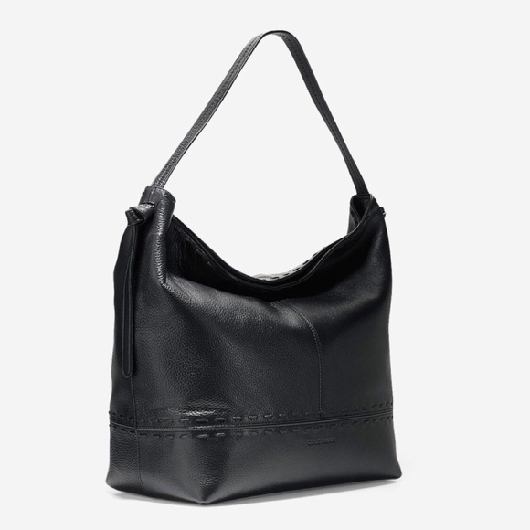 Cole Haan Brynn Leather Hobo in Black - Picture 2 of 5